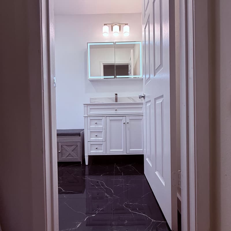Bath — marble floor